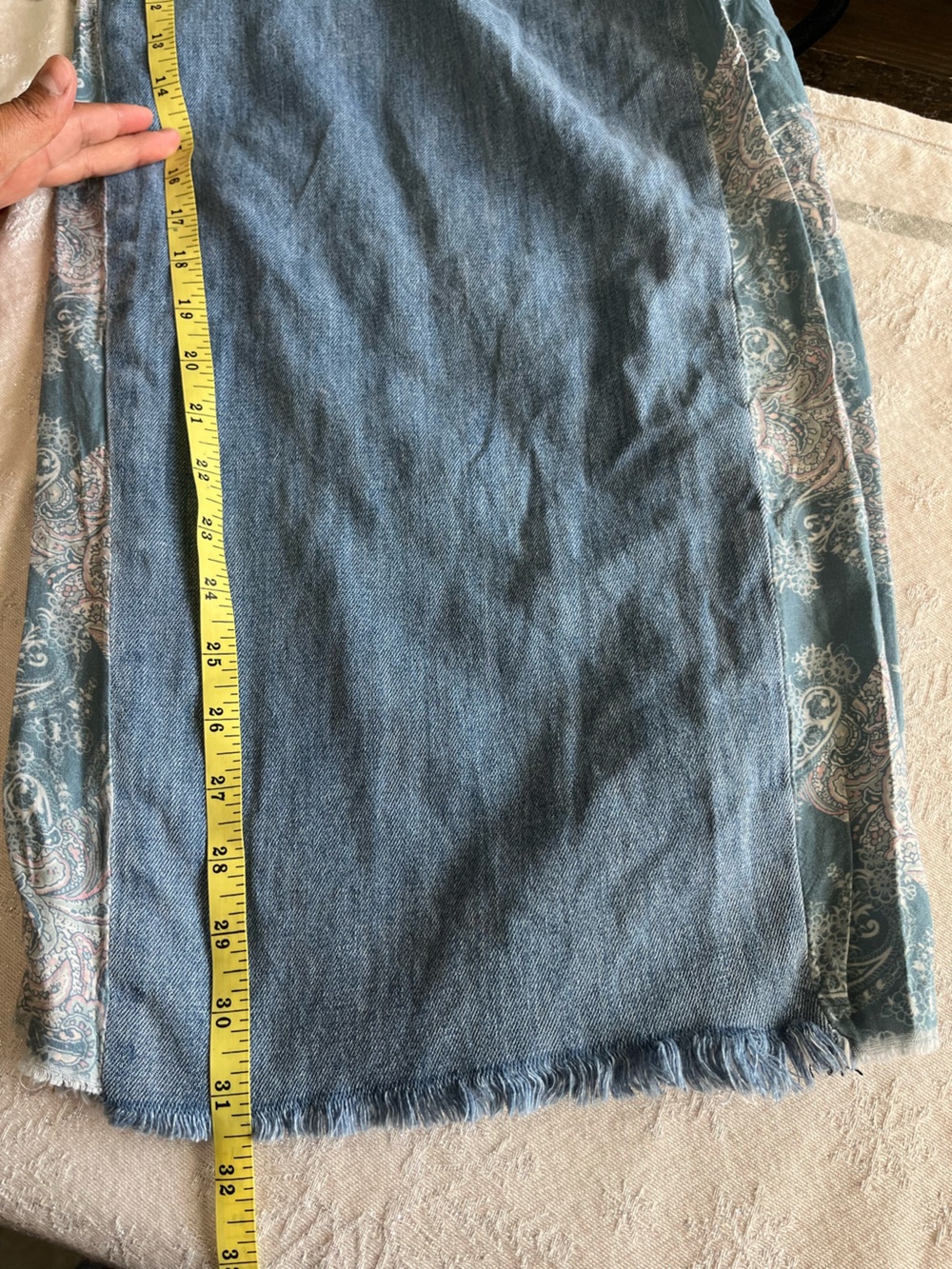 Lucky Brand Denim Laura Ashley Palazzo Wide Leg Jeans Candid Wash - Picture 13 of 13